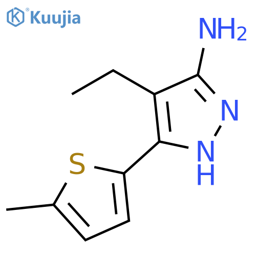 4-Ethyl-3-(5-methylthiophen-2-yl)-1h-pyrazol-5-amine structure