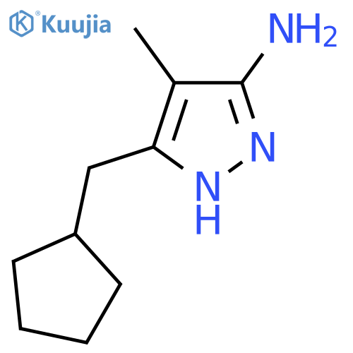3-(Cyclopentylmethyl)-4-methyl-1h-pyrazol-5-amine structure