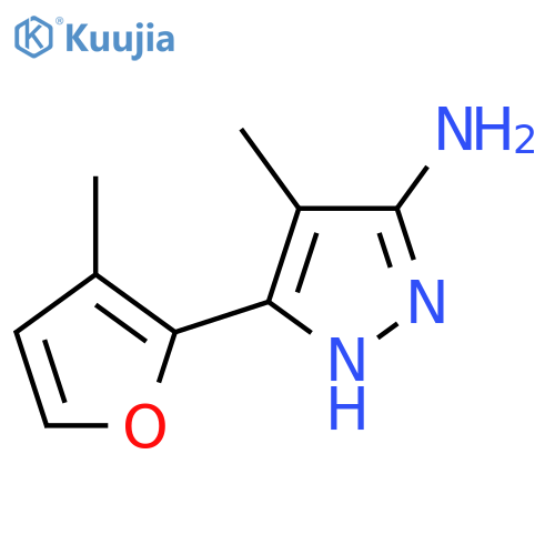 4-Methyl-3-(3-methylfuran-2-yl)-1h-pyrazol-5-amine structure