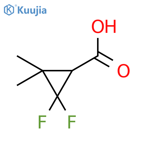 2,2-difluoro-3,3-dimethylcyclopropane-1-carboxylic acid structure
