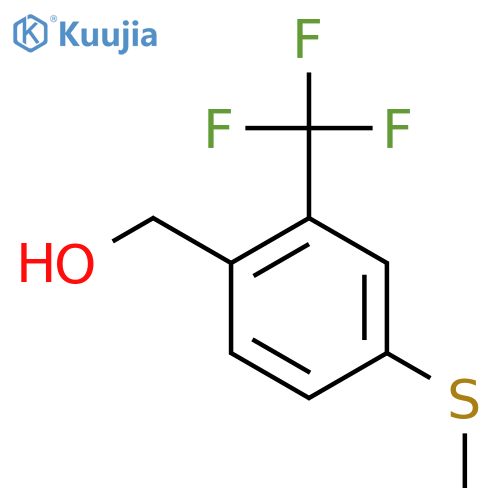 (4-(Methylthio)-2-(trifluoromethyl)phenyl)methanol structure