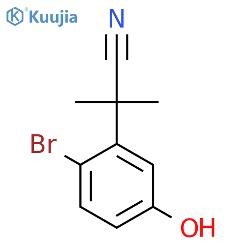 2-(2-Bromo-5-hydroxyphenyl)-2-methylpropanenitrile structure