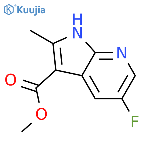 5-fluoro-2-methyl-1H-Pyrrolo[2,3-b]pyridine-3-carboxylic acid methyl ester structure