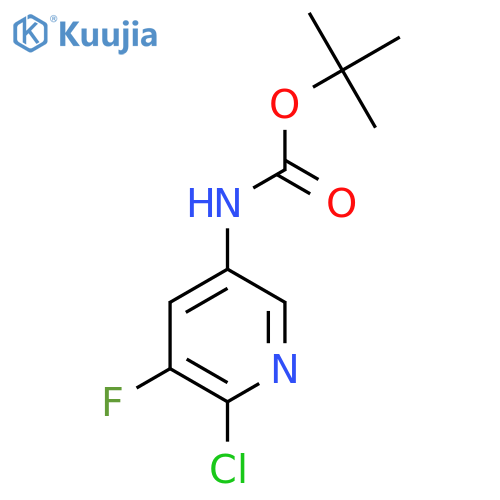 tert-butyl N-(6-chloro-5-fluoropyridin-3-yl)carbamate structure