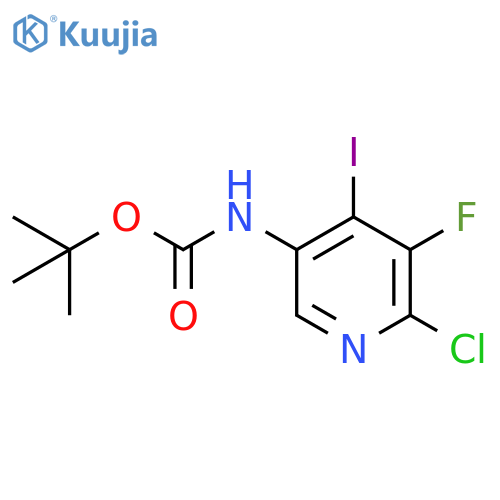 Tert-butyl N-(6-chloro-5-fluoro-4-iodopyridin-3-yl)carbamate structure