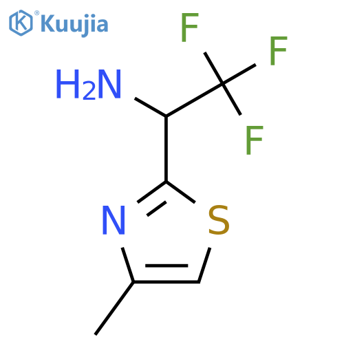 2,2,2-Trifluoro-1-(4-methyl-1,3-thiazol-2-yl)ethan-1-amine structure