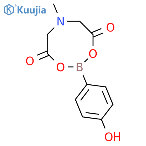 2-(4-hydroxyphenyl)-6-methyl-1,3,6,2-dioxazaborocane-4,8-dione structure