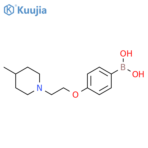 4-(2-(4-Methylpiperidin-1-yl)ethoxy)phenylboronic acid structure