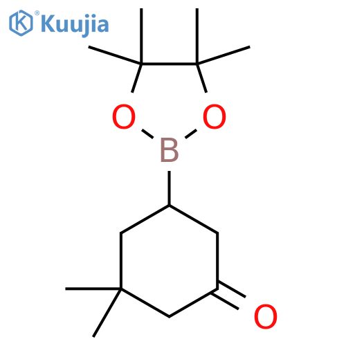 3-(4,4,5,5-Tetramethyl-1,3,2-dioxaborolane-2-yl)-5,5-dimethylcyclohexanone structure