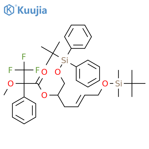 Benzeneacetic acid, α-methoxy-α-(trifluoromethyl)-, (1R,3E)-5-[[(1,1-dimethylethyl)dimethylsilyl]oxy]-1-[[[(1,1-dimethylethyl)diphenylsilyl]oxy]methyl]-3-penten-1-yl ester, (αR)- structure