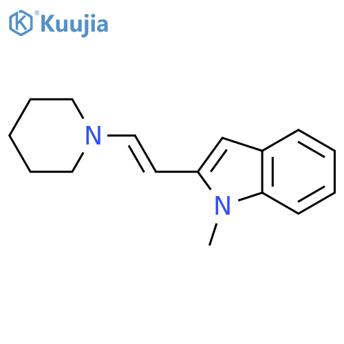 (E)-1-Methyl-2-(2-(piperidin-1-yl)vinyl)-1H-indole structure