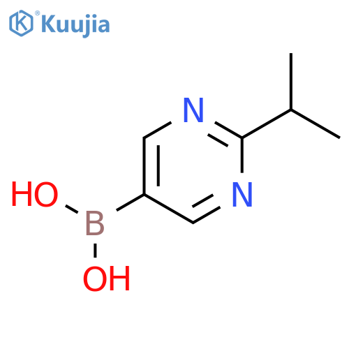 [2-(propan-2-yl)pyrimidin-5-yl]boronic acid structure