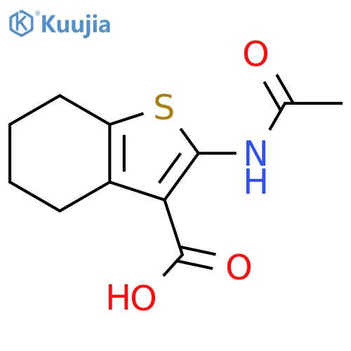 2-(Acetylamino)-4,5,6,7-tetrahydro-1-benzothiophene-3-carboxylic Acid structure