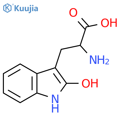2-amino-3-(2-hydroxy-1H-indol-3-yl)propanoic acid structure