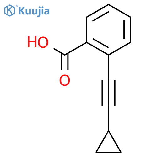 2-(2-cyclopropylethynyl)benzoic acid structure