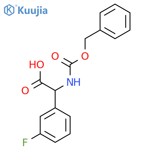 2-{(benzyloxy)carbonylamino}-2-(3-fluorophenyl)acetic acid structure