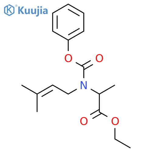 Alanine, N-(3-methyl-2-buten-1-yl)-N-(phenoxycarbonyl)-, ethyl ester structure