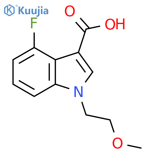 4-Fluoro-1-(2-methoxy-ethyl)-1H-indole-3-carboxylic acid structure