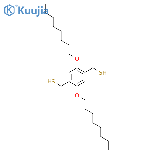 1,4-Benzenedimethanethiol, 2,5-bis(octyloxy)- structure