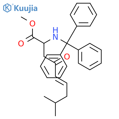 5-Nonenoic acid, 8-methyl-4-oxo-2-[(triphenylmethyl)amino]-, methyl ester, (2S,5E)- structure