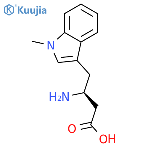 (S)-4-(1-methyl-1h-indol-3-yl)-beta-homoalanine structure