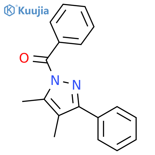 1H-PYRAZOLE, 1-BENZOYL-4,5-DIMETHYL-3-PHENYL- structure