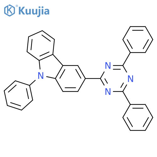 3-(4,6-Diphenyl-1,3,5-triazin-2-yl)-9-phenyl-9H-carbazole structure