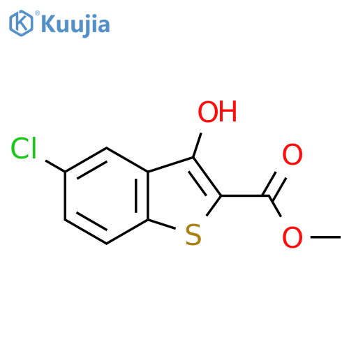 Methyl 3-hydroxy-5-chlorobenzo[b]thiophene-2-carboxylate structure