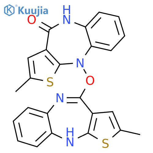 4H-Thieno[2,3-b][1,5]benzodiazepin-4-one, 5,10-dihydro-2-methyl-10-[(2-methyl-10H-thieno[2,3-b][1,5]benzodiazepin-4-yl)oxy]- structure