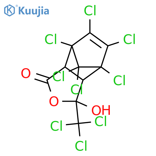 4,5,6,7,8,8-hexachloro-3-hydroxy-3-(trichloromethyl)-3a,4,7,7a-tetrahydro-4,7-methano-2-benzofuran-1(3H)-one structure