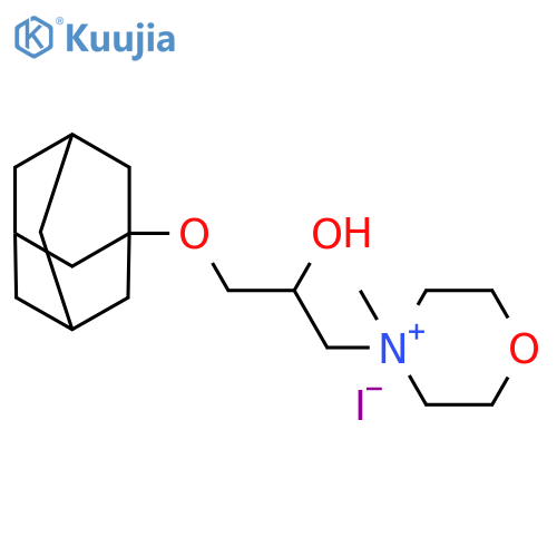 4-[3-(adamantan-1-yloxy)-2-hydroxypropyl]-4-methylmorpholin-4-ium iodide structure