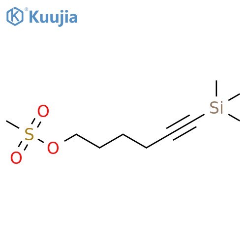 5-Hexyn-1-ol, 6-(trimethylsilyl)-, methanesulfonate structure