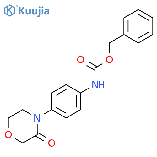 N-[4-(3-oxo-4-morpholinyl)phenyl]carbamic acid phenylmethyl ester structure