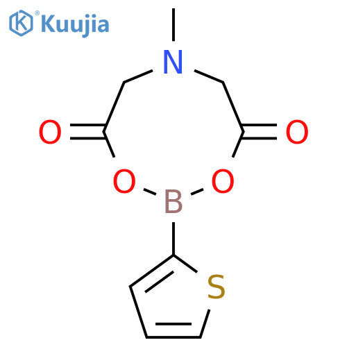 6-methyl-2-(thiophen-2-yl)-1,3,6,2-dioxazaborocane-4,8-dione structure