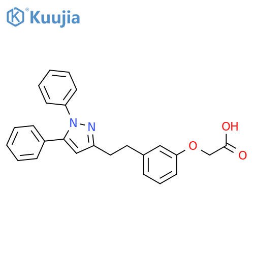 Acetic acid, [3-[2-(1,5-diphenyl-1H-pyrazol-3-yl)ethyl]phenoxy]- structure