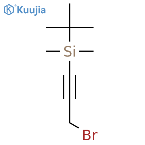 (3-bromo-1-propyn-1-yl)(dimethyl)(2-methyl-2-propanyl)silane structure