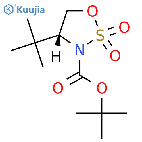 tert-butyl (4R)-4-tert-butyl-2,2-dioxo-oxathiazolidine-3-carboxylate structure