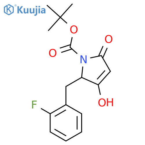 (S)-2-(2-Fluoro-benzyl)-3-hydroxy-5-oxo-2,5-dihydro-pyrrole-1-carboxylic acid tert-butyl ester structure
