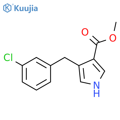 4-(3-chloro-benzyl)-1h-pyrrole-3-carboxylic acid methyl ester structure