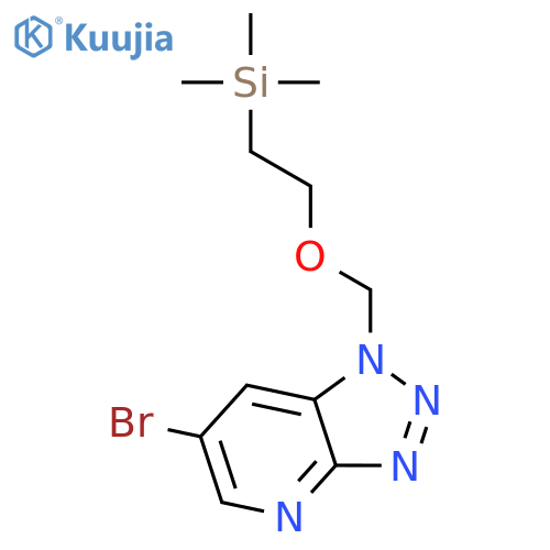 6-Bromo-1-((2-(trimethylsilyl)ethoxy)methyl)-1H-[1,2,3]triazolo[4,5-b]pyridine structure