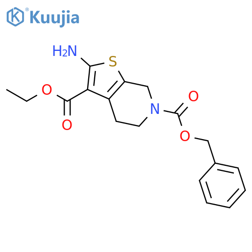 2-Amino-4,7-dihydro-5h-thieno2,3-cpyridine-3,6-dicarboxylic Acid 6-Benzyl Ester 3-Ethyl Ester structure