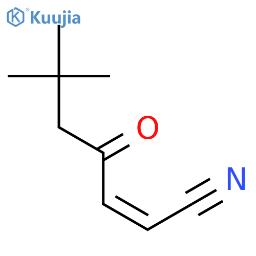 2-Heptenenitrile, 6,6-dimethyl-4-oxo-, (Z)- structure