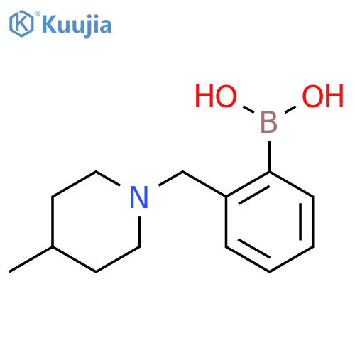 2-((4-Methylpiperidin-1-yl)methyl)phenylboronic acid structure