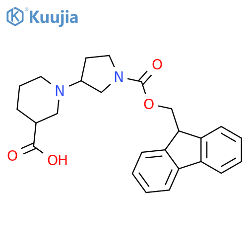 1-(1-(((9H-Fluoren-9-yl)methoxy)carbonyl)pyrrolidin-3-yl)-piperidine-3-carboxylic acid structure