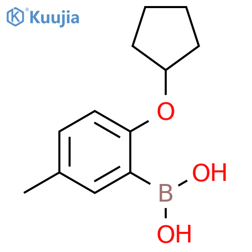 2-(cyclopentyloxy)-5-methylphenylboronic acid structure