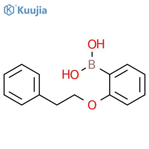 2-(2-phenylethoxy)phenylboronic acid structure