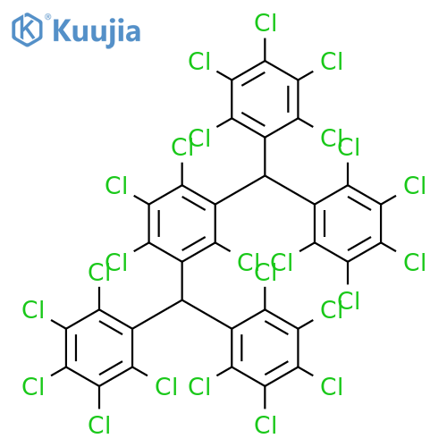 Benzene, 1,3-bis[bis(pentachlorophenyl)methyl]-2,4,5,6-tetrachloro- structure