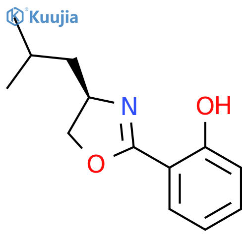 Phenol, 2-[(4R)-4,5-dihydro-4-(2-methylpropyl)-2-oxazolyl]- structure