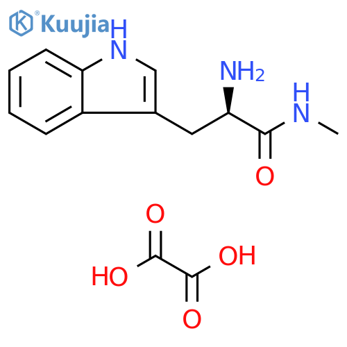 (R)-2-amino-3-(1H-indol-3-yl)-N-methylpropanamide oxalate structure