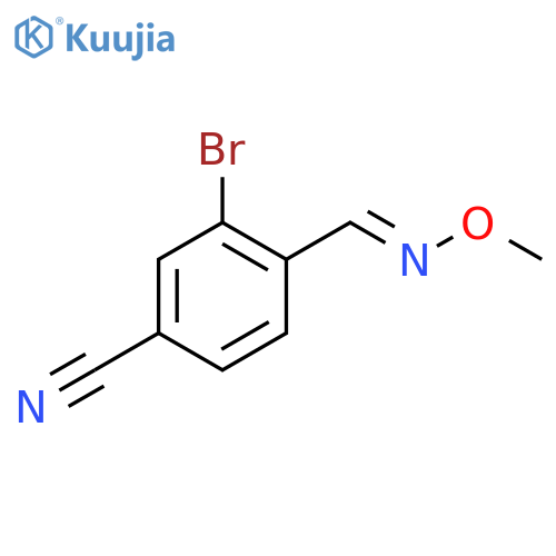 3-Bromo-4-[(E)-(methoxyimino)methyl]-
benzonitrile structure